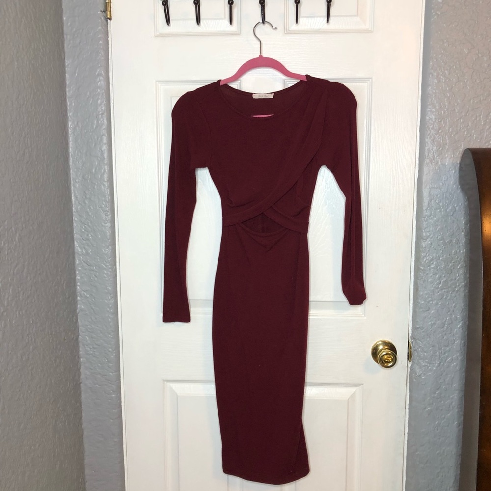 Burgundy dress
